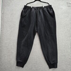 Abercrombie & Fitch Men Activewear Pants XXL Black Sweatpants Fleece 28" Inseam